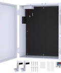 Open Outdoor Waterproof Electrical Box IP65 ABS Plastic Enclosure With Fan And Thermostat, Mounting Plate, Hinged Lid