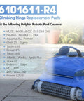 Must Have Pool Cleaner Replacement Kit With Climbing Ring Timing Track And Guide Wheels Pulley Gears For Dolphin Nautilus CC Plus M200 M400 M500 And DX Series Robotic Cleaners displayed next to pool