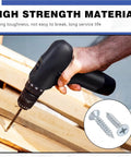 Kick Your Projects Into Gear With a Badass 500 Pack of Number Six X 1/2 Inch Flat Head Wood Screws showing a drill and screws.