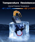 20A 12V/24V MPPT Wireless Solar Charge Controller With Bluetooth App on ice block showing temperature resistance