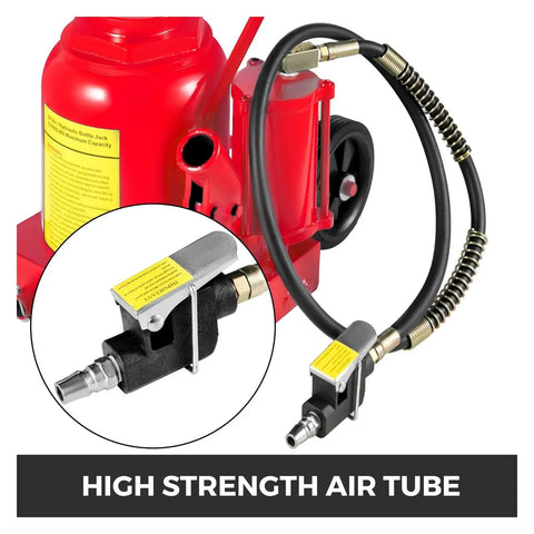 Beefy 50 Ton Air Hydraulic Bottle Jack For Weekend Warriors And Pro Shops with high strength air tube for efficient heavy lifting.