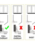 Soft Close Cabinet Door Hinges 20 Pack Full Coverage Hidden Hinges With 110 Degree Opening Angle Stainless Steel diagram