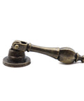 Side view of antique vintage pulls with pendant for dresser drawer cabinet furniture bronze zinc alloy 5 pack includes screws for easy installation