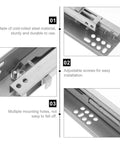 2 Pack Heavy Duty Full Extension Drawer Slides With Bottom Mounted Concealed Design For Hidden Smooth Sliding And Maximum Durability In Kitchen Workshop Or Desk Drawers, cold-rolled steel, adjustable mount