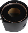 Heavy Duty Gig Safe 14 X 28 Marching Bass Drum Road Case with padded interior view and secure steel latch.