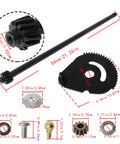 Heavy Duty Steering Rod With Gear Bushing Assembly Replacement For LT1500 LT2000 LT2500 TB42 TB46 with measured dimensions
