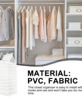 Nine Compartment Hanging Closet Organizer With Heavy Duty Hook And Washable PVC Fabric For Super Handy Clothes Storage in closet.