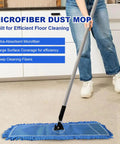 Premium 36 Inch Microfiber Dust Mop Head Replacement on a smooth floor for efficient cleaning.