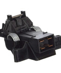 Dishwasher Door Latch Kit Replacement 5304516818 in black, durable OEM style, angled view of latch with connectors