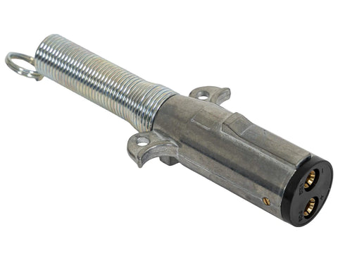 Buyers Products Tc2012 2-Way Zinc Trailer Electrical Connector Plug with vertical pins and die-cast alloy construction.