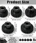 Five Piece 32P Hardened Steel Pinion Gear Set 5Mm Shaft With 21T 22T 23T 24T 25T Includes Dimensions for RC Cars