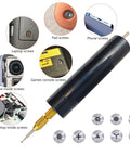 Damaged Screw Removal Kit For Phones And Laptops, Broken Screw Extractor For iPhone And Tablets with four cutter heads visible.