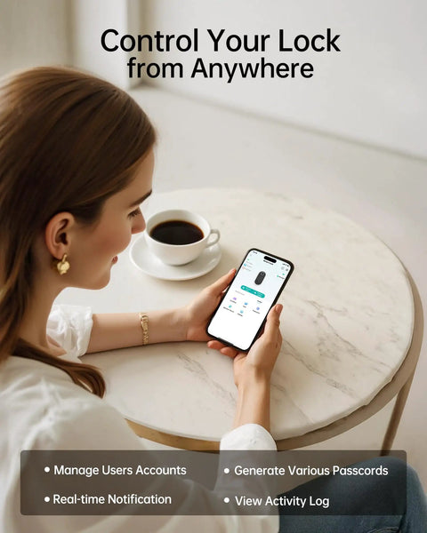 Built In WiFi Smart Lock With Handle Set Keyless Entry Front Door Lock Featuring Direct App Access Temporary Visitor Codes Dead Simple Mounting And Absolutely No Extra Hubs Needed For Total Daily Home Comfort