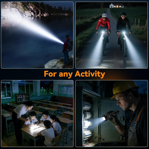 Beast Mode LED Flashlight Set, 2 Pack Small Tactical Lights With Zoomable Lens used for outdoor activities and emergency lighting