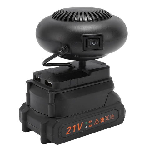 Portable Car Window Defogger With 1500mAh Battery Compact ABS Mini Space Heater For Cars Trikes And Small Rooms Quiet Heating For Indoor Use Anti Tilt Safety black 21V unit