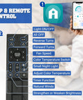 App and remote control for 18 Inch Ceiling Fan With Light Kit Dope LED Lighting, Low Profile Fan With Remote, Smart App Control