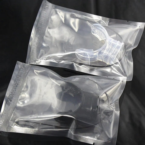 Two Pack Transparent Silicone Long Replacement Mouthpieces For Snorkel And Dive Gear Super Comfy Fit Universal Mouthpiece in packaging