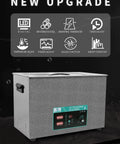 Huge 37.5L Ultrasonic Cleaner With 720W Power for Deep Cleaning Engine Parts, Tools, and Jewelry shown with digital display.