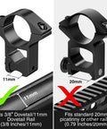 Comparison of 11mm dovetail mount and 20mm rail for 3-9x40 Crosshair Riflescope With R4 Reticle And 11mm Dovetail Mounts For Airsoft
