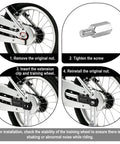 Installation guide for 2 Pack Axle Extenders And Stabiliser Extension Bolts For Kids Bicycle Training Wheels Fits 12 To 24 Inch Bikes