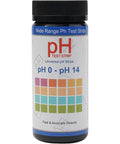 pH Test Strips 0 To 14, 100 Strips Universal Litmus Paper for Liquid Water Food and Soap Making bottle with color chart visible