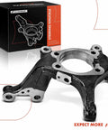 Front Passenger Side Steering Knuckle for Lexus Toyota RAV4 Scion TC, heavy-duty steel, part with mounting points, shown angled.