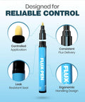 Solder Flux Pen 10 Ml No Clean Liquid Flux For Electronics Rosin Flux showing tip, seal, and ergonomic design