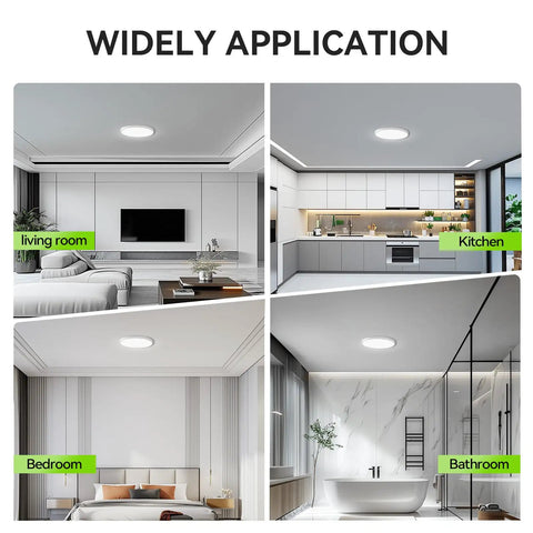 Ultra Thin 4 Pack 9 Inch LED Ceiling Light 2800 Lumen Flush Mount Daylight 5000K Surface Mount For Bedroom Living Room Dining Room Garage Office Bright As Heck For Kitchens And Hallways