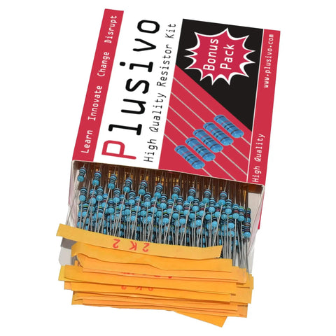 All In One Transistor Kit With Resistor Pack For Hobbyists And Students box of blue metal film resistors neatly organized