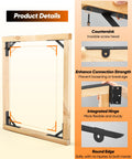 Heavy Duty Gate Brace Kit Anti Sag Gate Hardware Corner Brace For Wooden Fences Driveways Doors And Windows Black Built From Rust Resistant Powder Coated Steel With 90 Degree Triangular Design And Welded Hinges For Extra Strength shown with product details