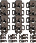 Double Roller Cabinet Latches Set With Self Aligning Arms For Wardrobes And Wine Cabinets, Noise-Reducing, Cold-Rolled Steel