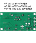 8 Pack AC DC To DC Buck Converter Module Kit with visible circuit board, labeled DC 5V-48V input and DC 3.3V-33V output.