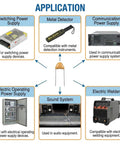 Applications of 600 Piece Ceramic Capacitor Kit With 30 Values, 10pF To 10uF, 50V, in audio, power supplies, and welding equipment.