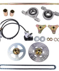 Rear Live Axle Kit With Sprocket And Hub Brake Assembly Chain For Drift Trike Go Kart Hub Replacement Brake Disc Chain Master Cylinder Caliper Pillow Blocks And Mounting Hardware