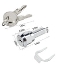 Universal Stainless Toolbox Lock Set With Keys For Cabinets And Drawers 180 Degree Rotation Unlocking Heavy Duty Iron Cabinet Hardware