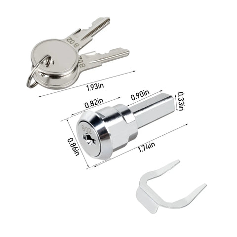 Universal Stainless Toolbox Lock Set With Keys For Cabinets And Drawers 180 Degree Rotation Unlocking Heavy Duty Iron Cabinet Hardware