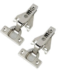 Face Frame Cabinet Hinges 105 Degree Concealed No Fuss Brushed Satin Nickel 35mm Cup 14 To 22mm Door Thickness Full Overlay 2 Pack