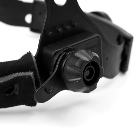 Adjustable Sweatband Headband Replacement For Welding Helmet Headgear Made From PP Material with adjustment knob close-up.