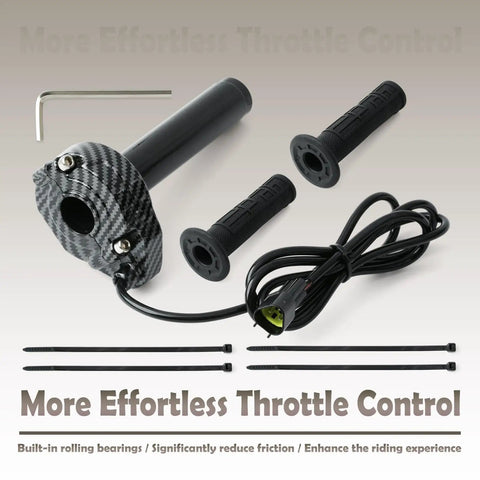 Twist Throttle Replacement For Electric Dirt Bikes With Full Cable Kit Bearings And Male Connector Compatible With Yozma IN10 Valtinsu EM 5 Throne Strike Shadow SX