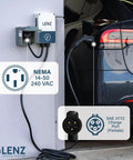 Level 2 EV Charger 40 Amp 9.6 kW 240V Wall Mounted EVSE For Fast Home Charging With NEMA 14 50 Plug J1772 Connector.