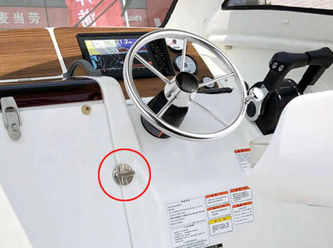 Installed Stainless Steel 316 Round 45mm Boat Door Cabinet Hatch Turn Button Twist Catch Latch Marine Hardware Accessories