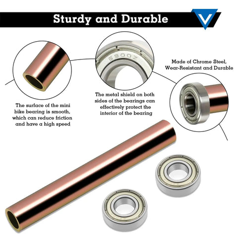Beefy Mini Bike Steering Bearings Bushing Kit With 6900Z Deep Groove Ball Bearings for 98cc to 200cc mini bikes