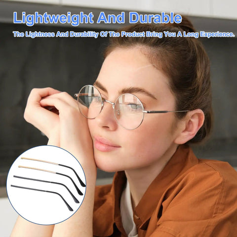 Universal Glasses Repair Kit With Screws And Two Pairs Of Replacement Arms For Broken Specs Featuring durable TR90 arms and comfortable design.