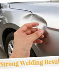 Top Picks For Car Body Repair Welding Studs 50 Pack 4mm Metal Pulling Pins for Dent Removal and Bumper Fixing in use on a dented car.