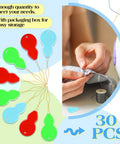 Gourd Shaped Needle Threaders Set With Clear Storage Box, 30 Pcs For Hand Sewing And Sewing Machine Embroidery in red, blue, green