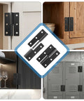 Four Pack Lift Off Door Hinges 2.5 By 1.5 Inches Stainless Steel With Self Lubricating Pins on various cabinets and doors