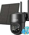 4G LTE Cellular Solar Security Camera With Built In SIM Card Off Grid Ready No WiFi Outdoor Wireless IP66 PTZ Black Camera