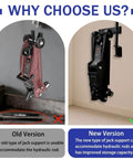 Comparison of old vs new Floor Jack Wall Mount Organizer Brackets For Garage Tools Heavy Duty Jack Stands Holder Storage Rack