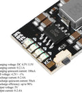 Close-up of No Cap Needed On This Hella Sharp 6 Pack Of 2A 5V Charge Discharge Integrated Modules showing charging details.