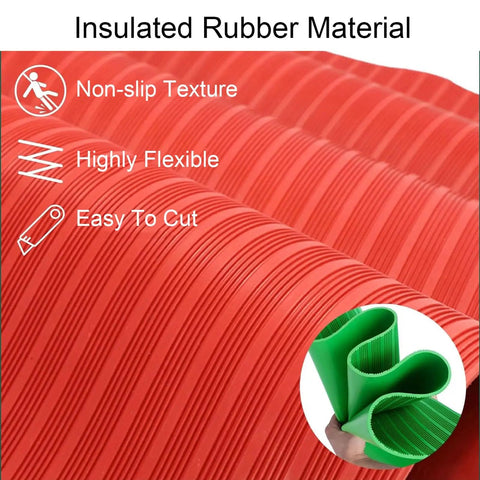 Hella Durable Rubber Insulating Mat For Electrical Safety Built Straight Tough Non Slip Flooring With High Voltage Shock Shield for flexible usage.